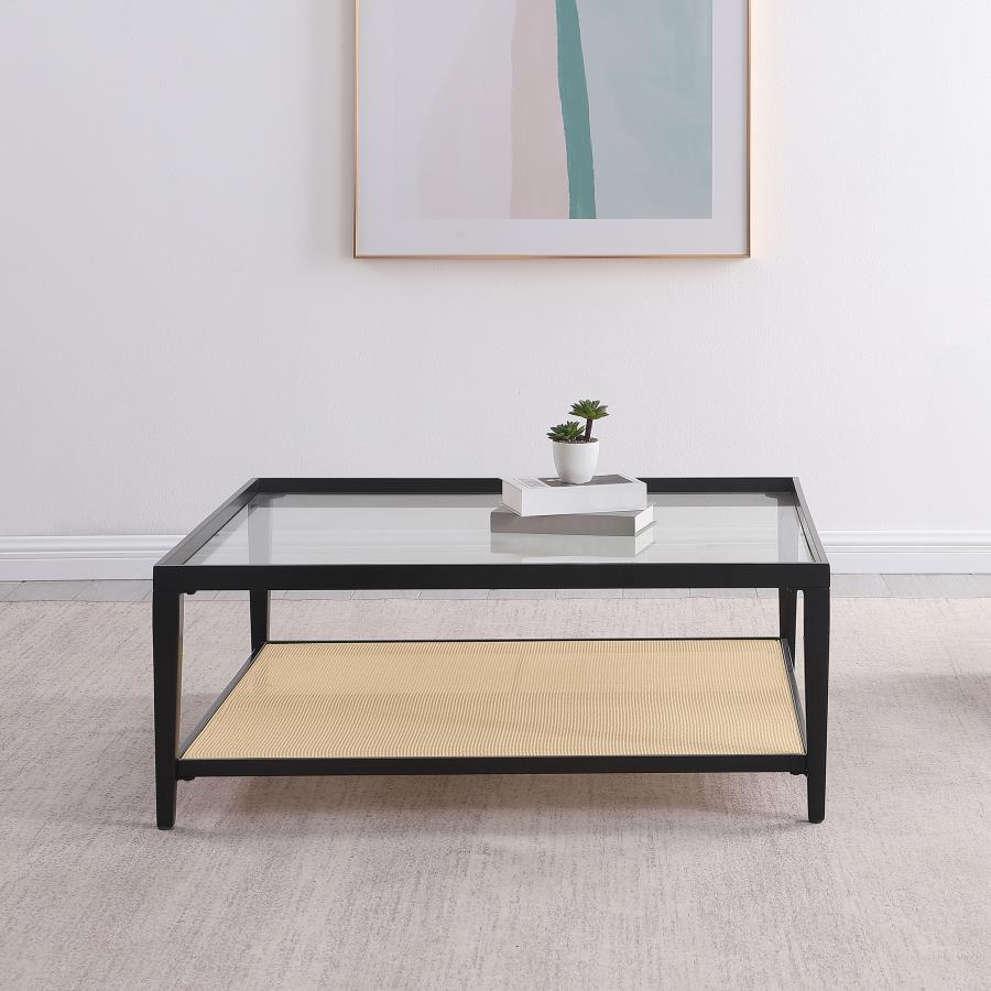 Tokyo Woven Rattan Design Coffee Table - Bohemian and Chic Centerpiece for Your Living Space