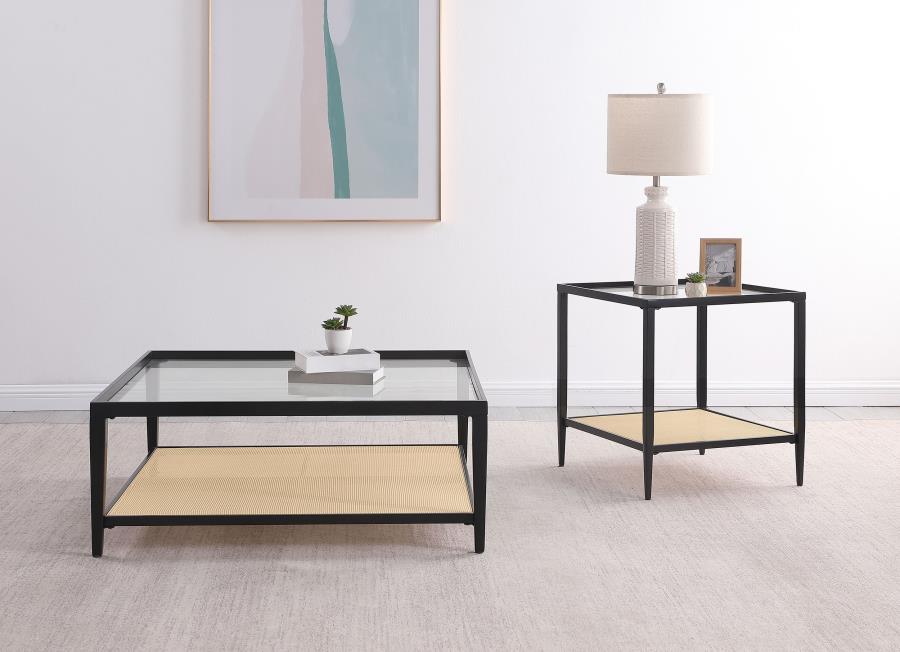 Tokyo Woven Rattan Design Coffee Table - Bohemian and Chic Centerpiece for Your Living Space