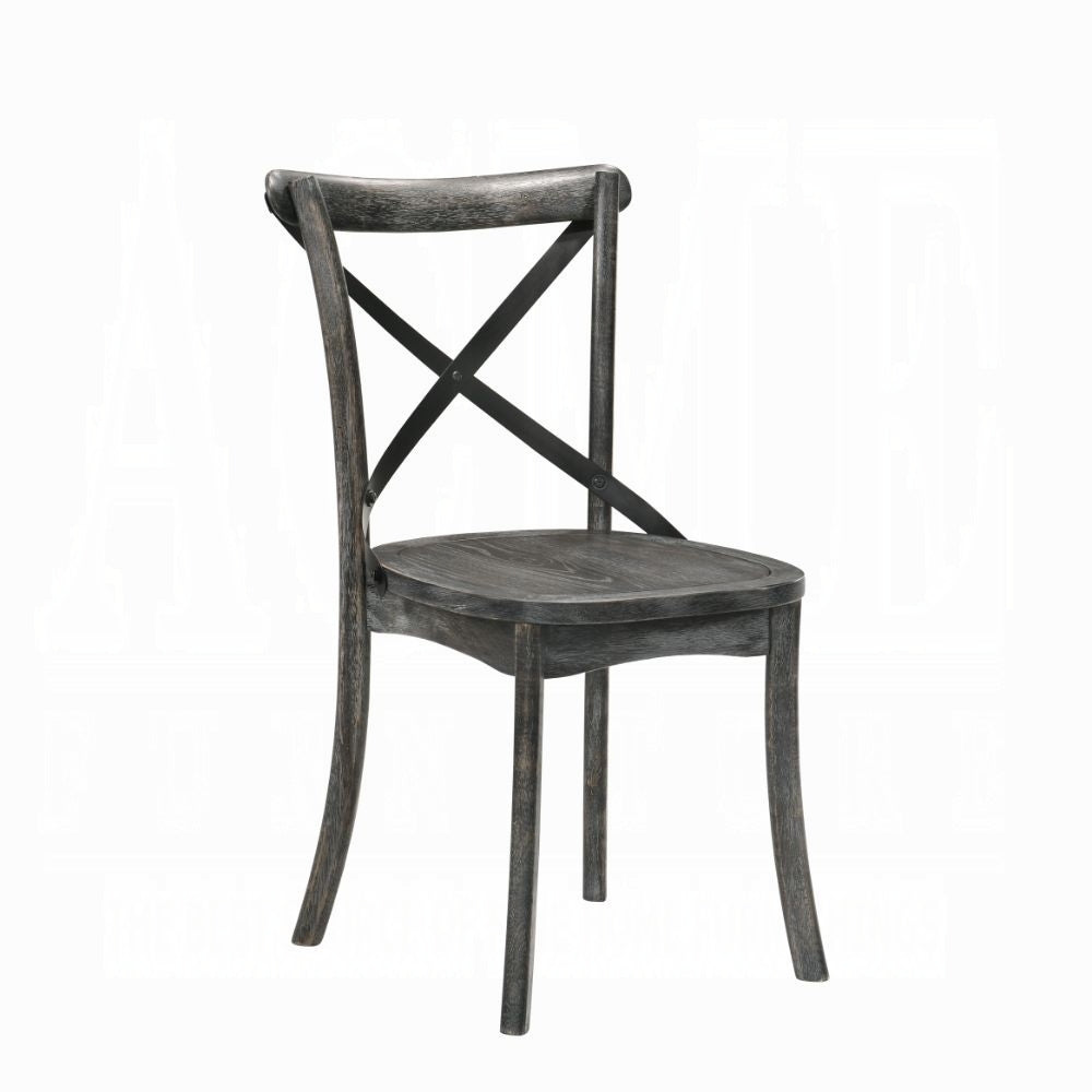 Kendric Rustic Gray Finish Side Chair (Set-2)