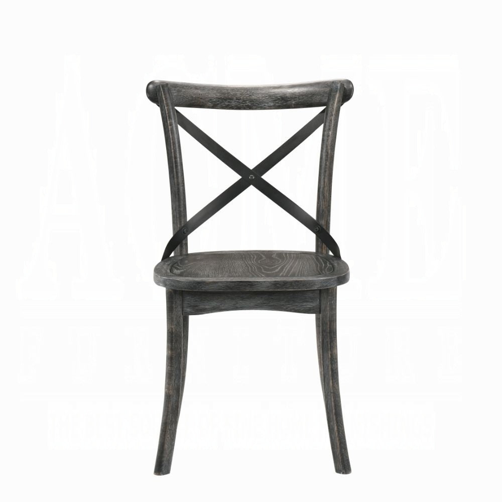 Kendric Rustic Gray Finish Side Chair (Set-2)