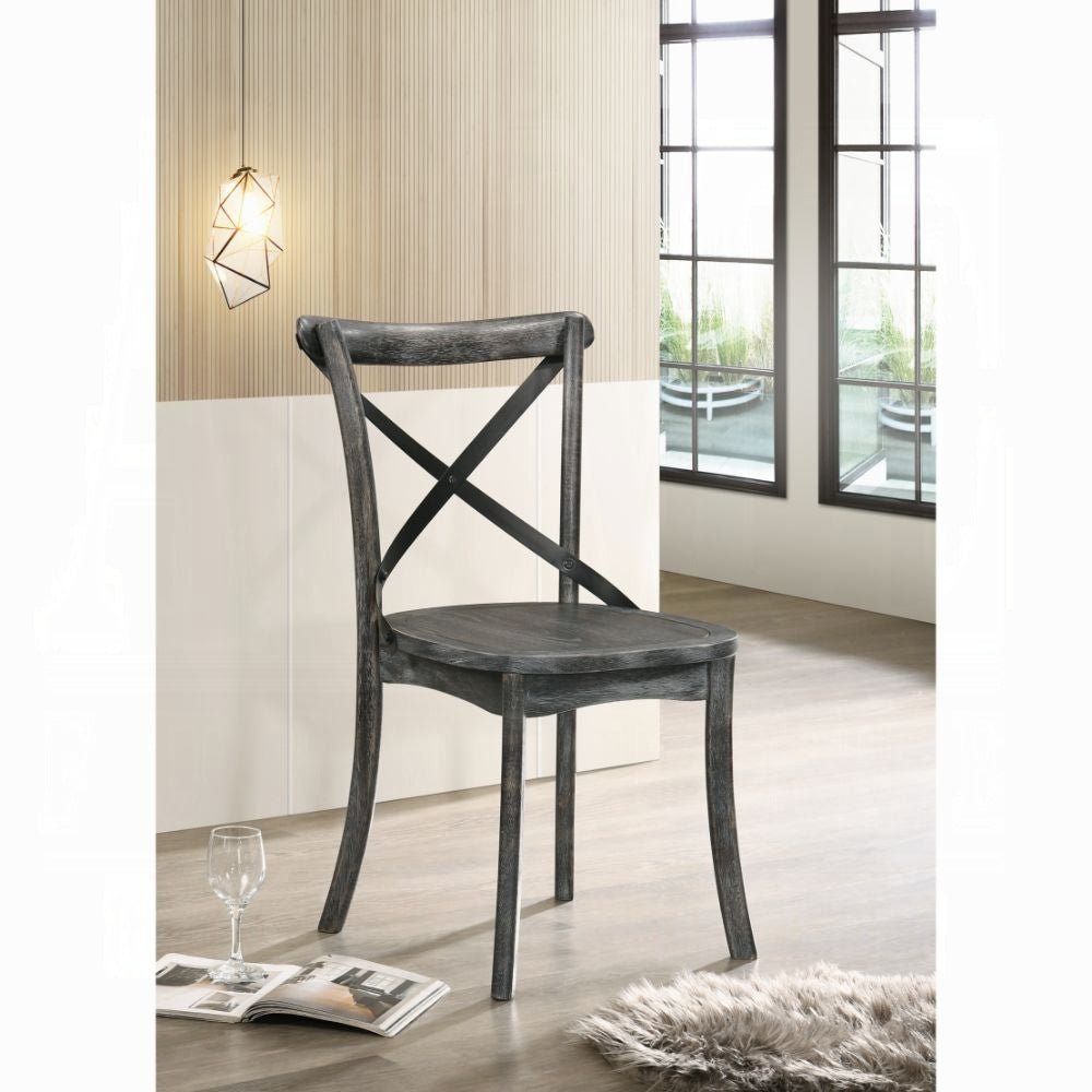 Kendric Rustic Gray Finish Side Chair (Set-2)