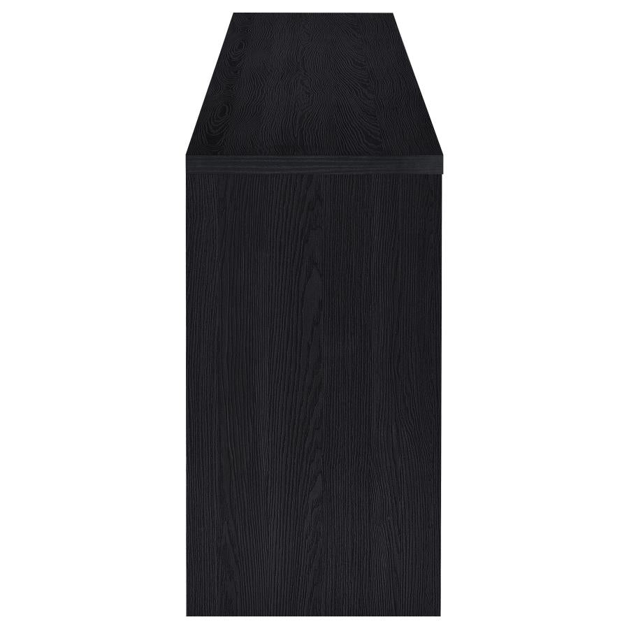 Denison 79-Inch Black 4-Door TV Stand - Modern Media Console Cabinet