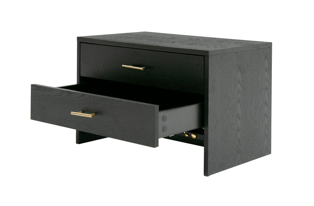 Wales Grey Ash Two Drawer Nightstand