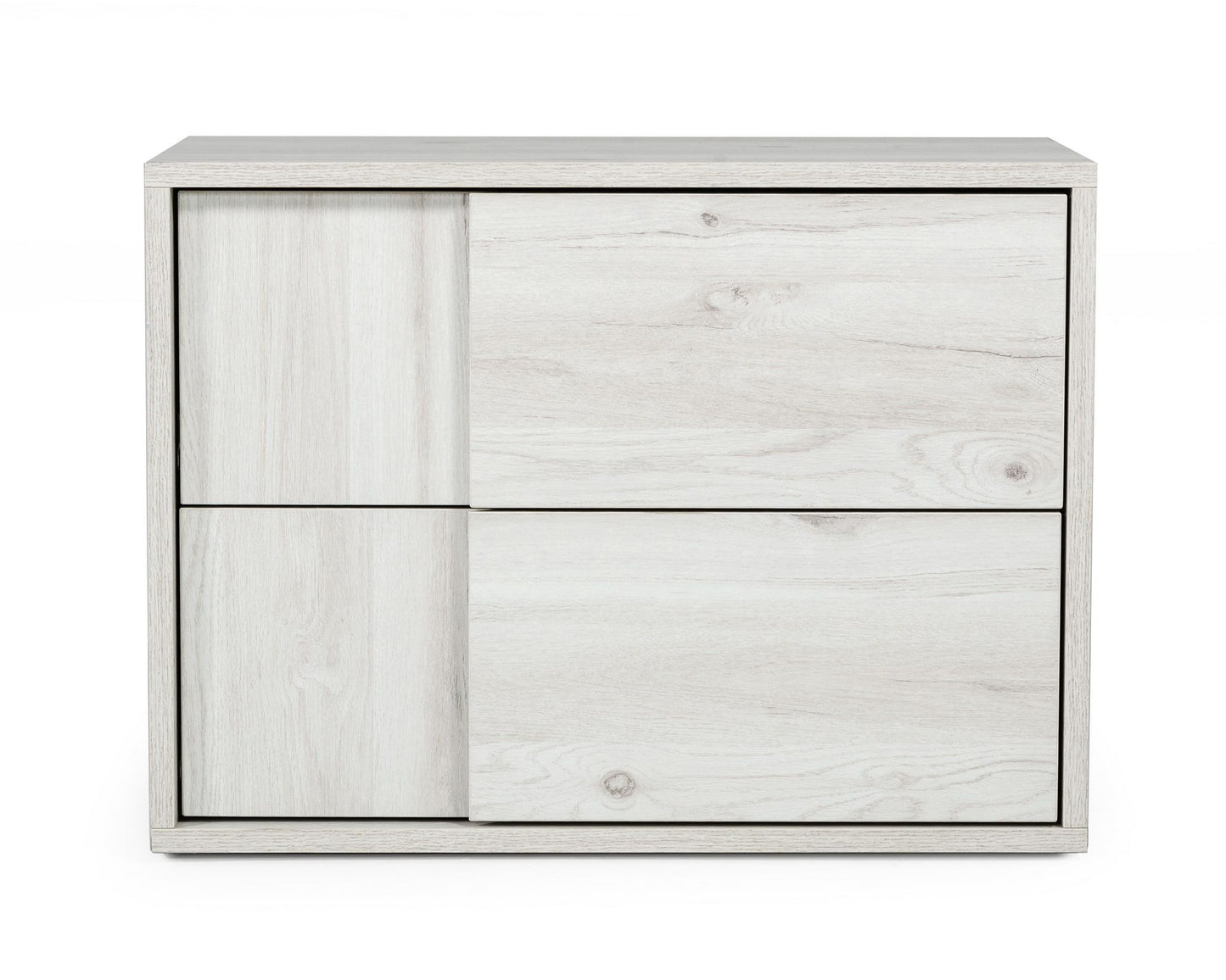 Nova Domus Asus Italian Modern White Washed Oak Nightstand