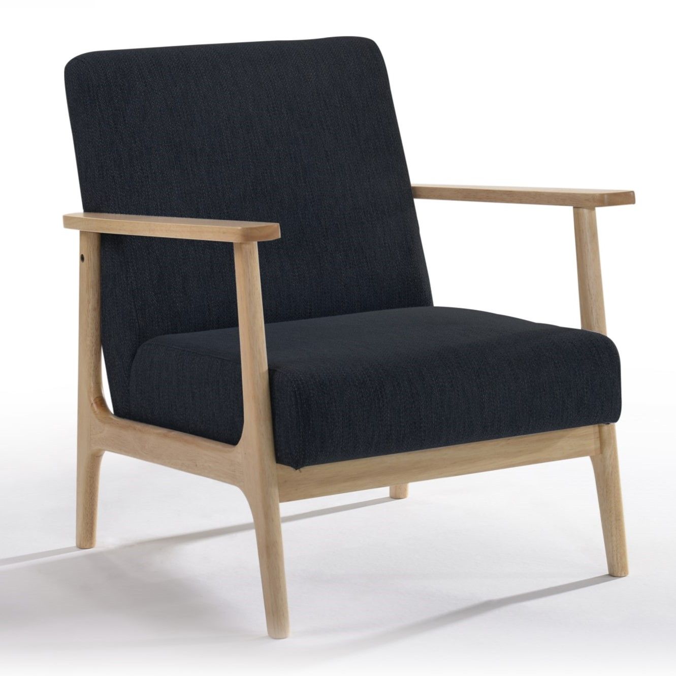 Gengo Black and Natural Oak Accent Chair