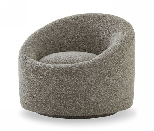 Modrest Frontier Glam Accent Chair β Grey Fabric with Elegant Design