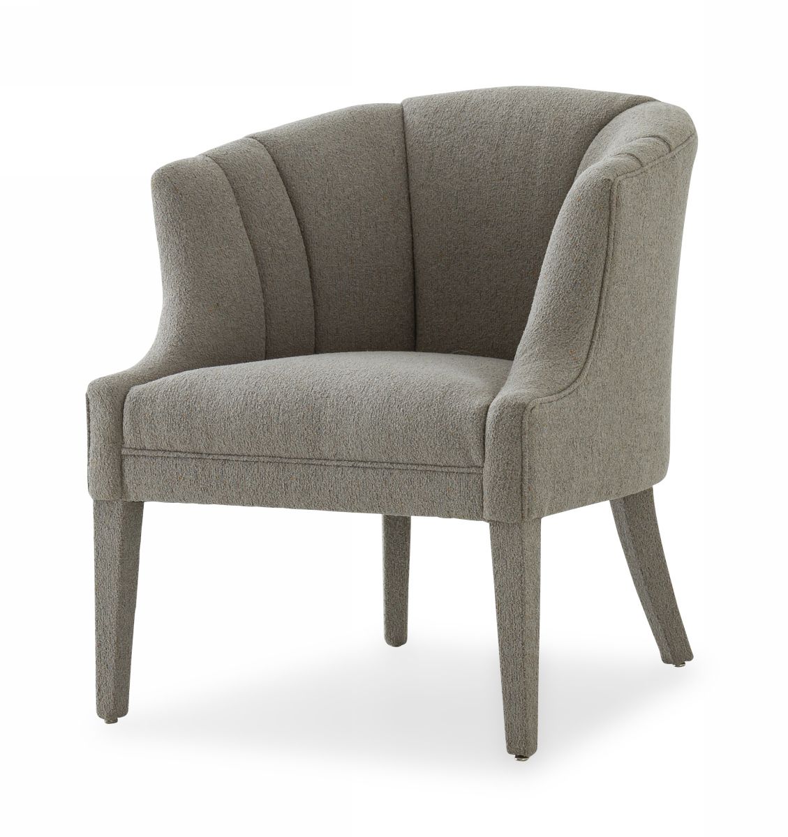 Modrest Ladera Glam Grey Fabric Accent Chair - Elegant & Comfortable Statement Seating