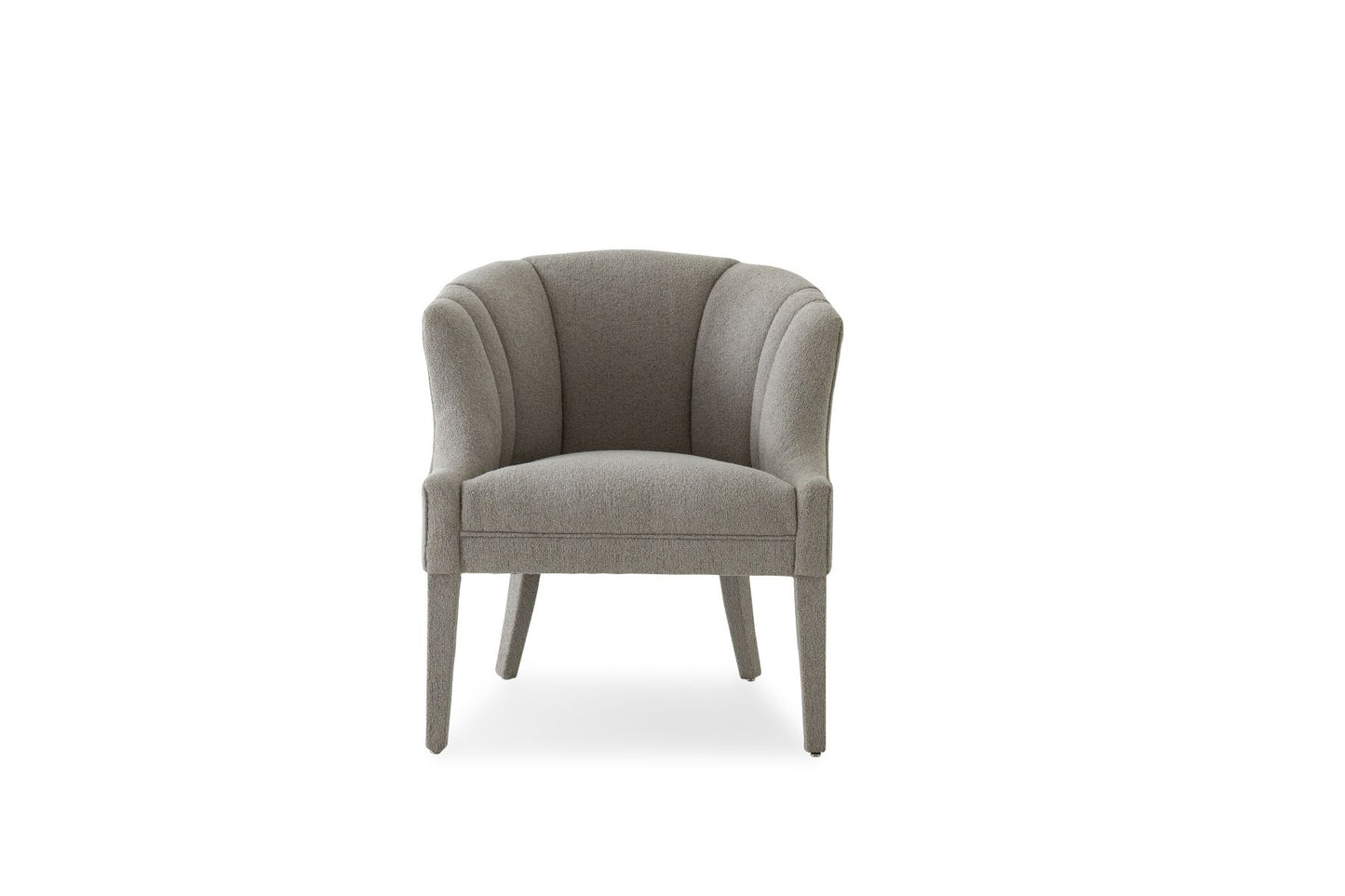Modrest Ladera Glam Grey Fabric Accent Chair - Elegant & Comfortable Statement Seating
