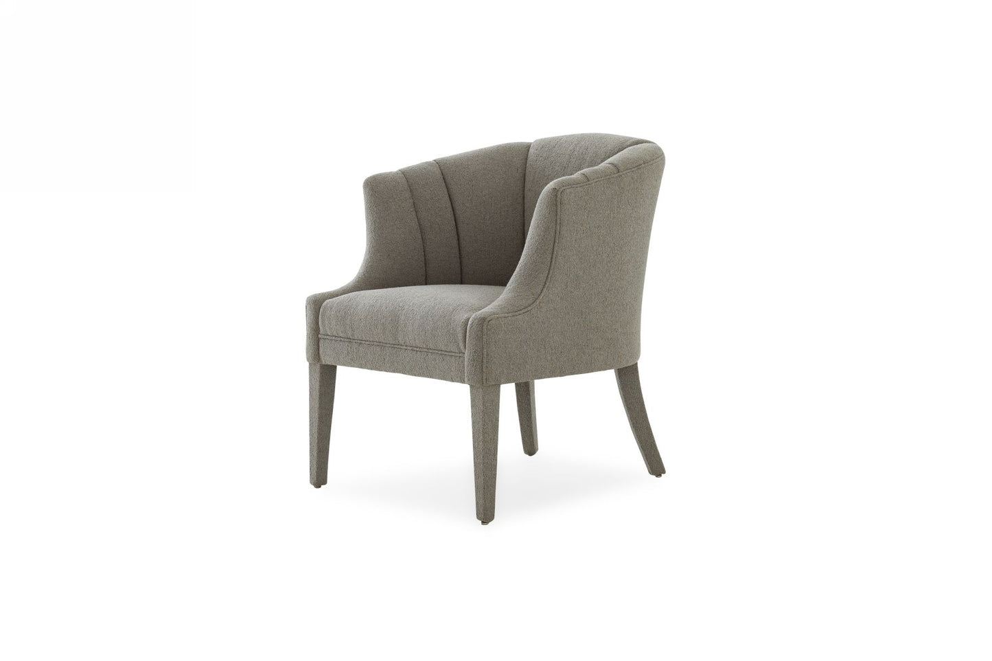 Modrest Ladera Glam Grey Fabric Accent Chair - Elegant & Comfortable Statement Seating