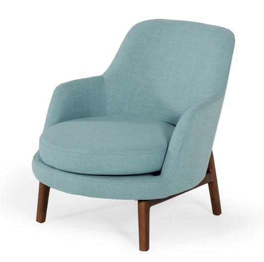 Modrest Metzler Modern Mint Green Fabric Accent Chair - Fresh & Stylish Seating for Any Space