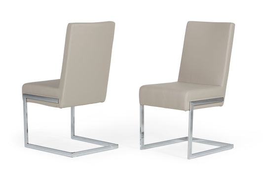 Modrest Batavia Modern Grey Dining Chair (Set of 2) - Stylish & Comfortable Dining Seating