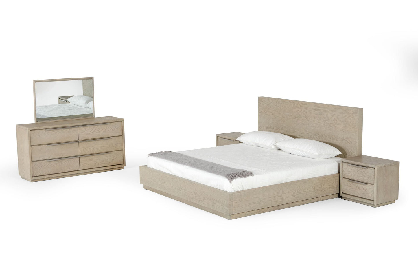 Modrest Samson - Contemporary Grey and Silver Bed