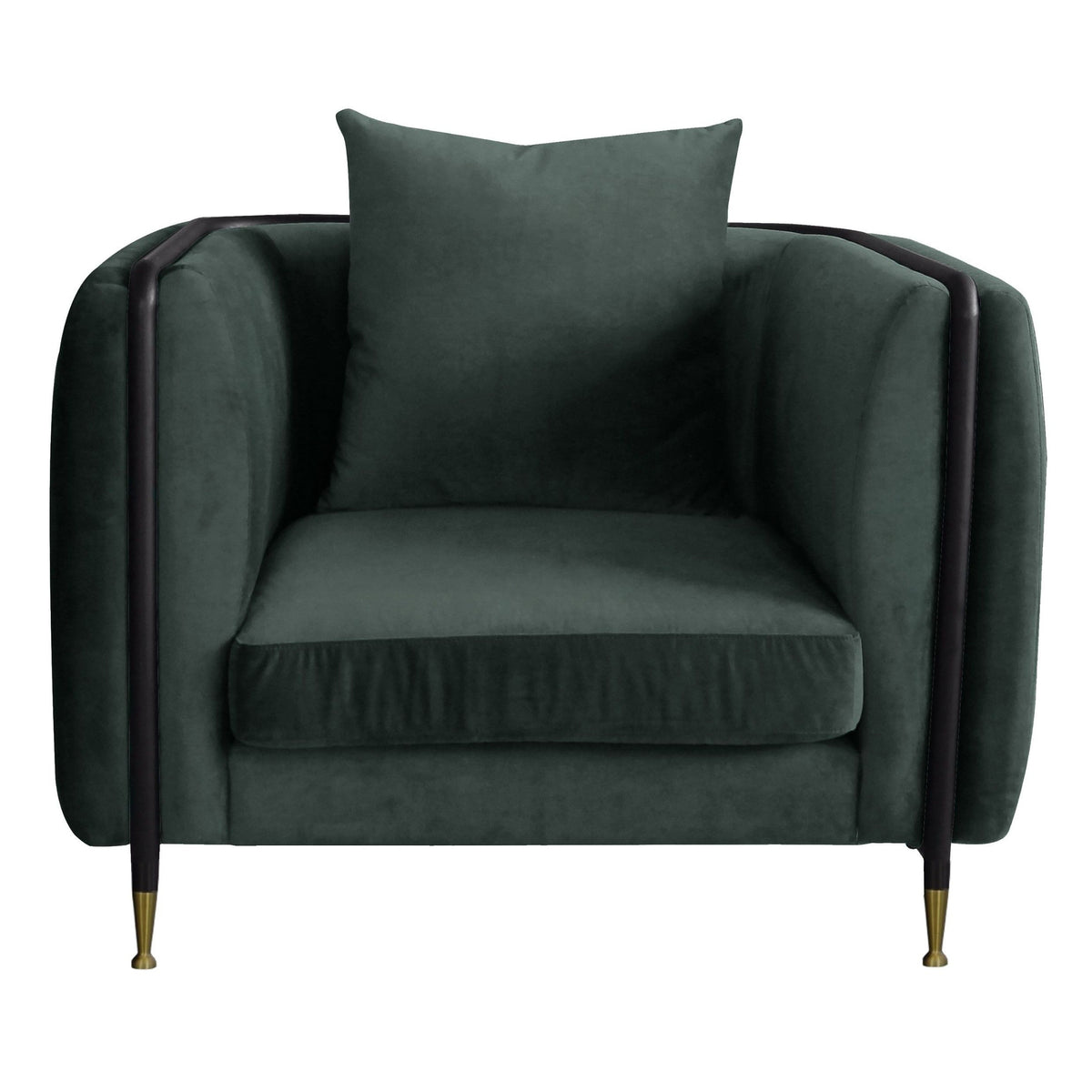 Jebel Dark Green Jade Velvet Accent Chair