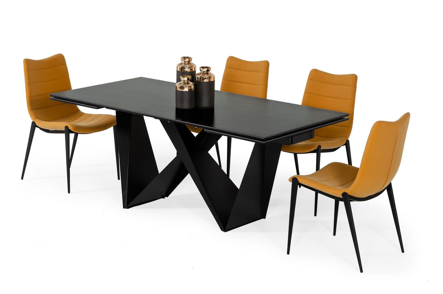 Modrest Fritz Modern Black Ceramic Dining Table