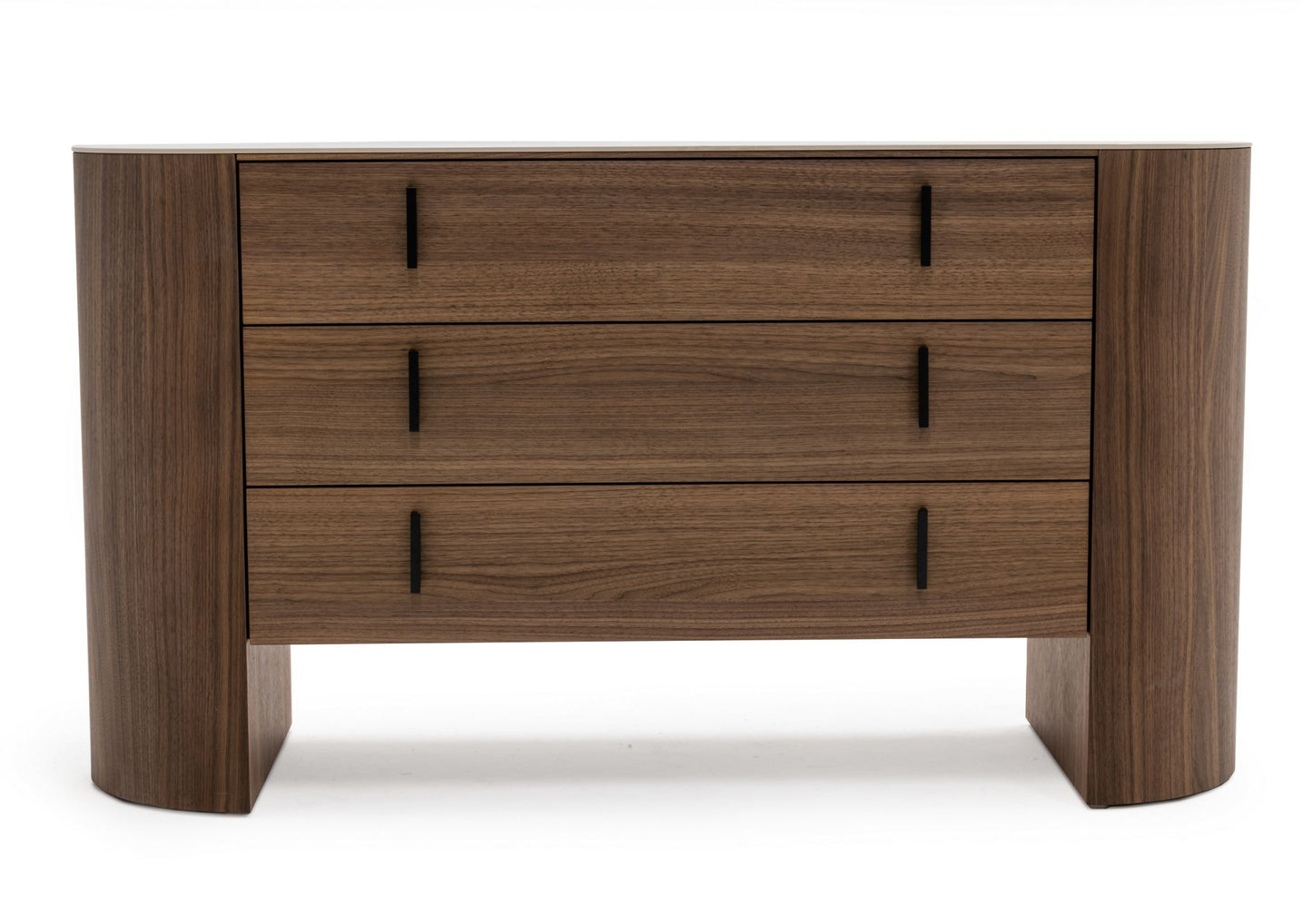 Modrest Chelton - Contemporary White Ceramic & Walnut Dresser