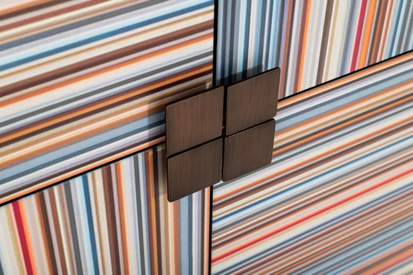 Modrest Macoy - Modern Multicolor and Black Ash Wine Cabinet