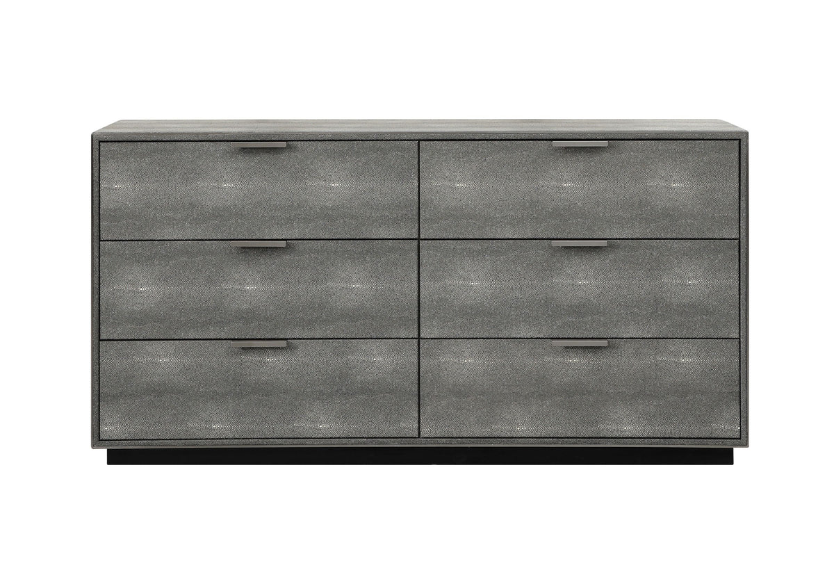 Dynasty Shagreen Six-Drawer Dresser