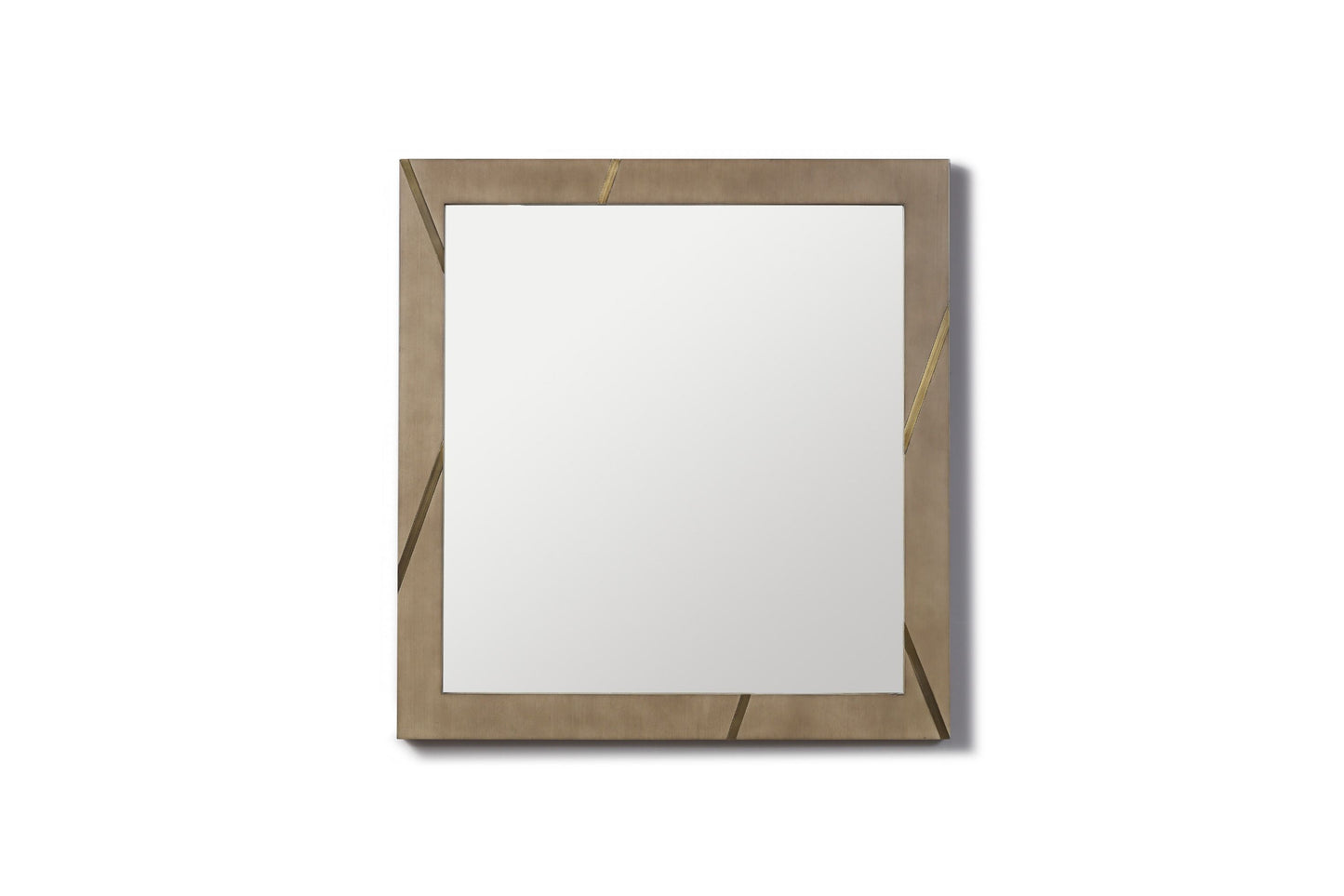 Modrest Nixa - Modern Beige Velvet + Brushed Bronze + Birch Bedroom Set