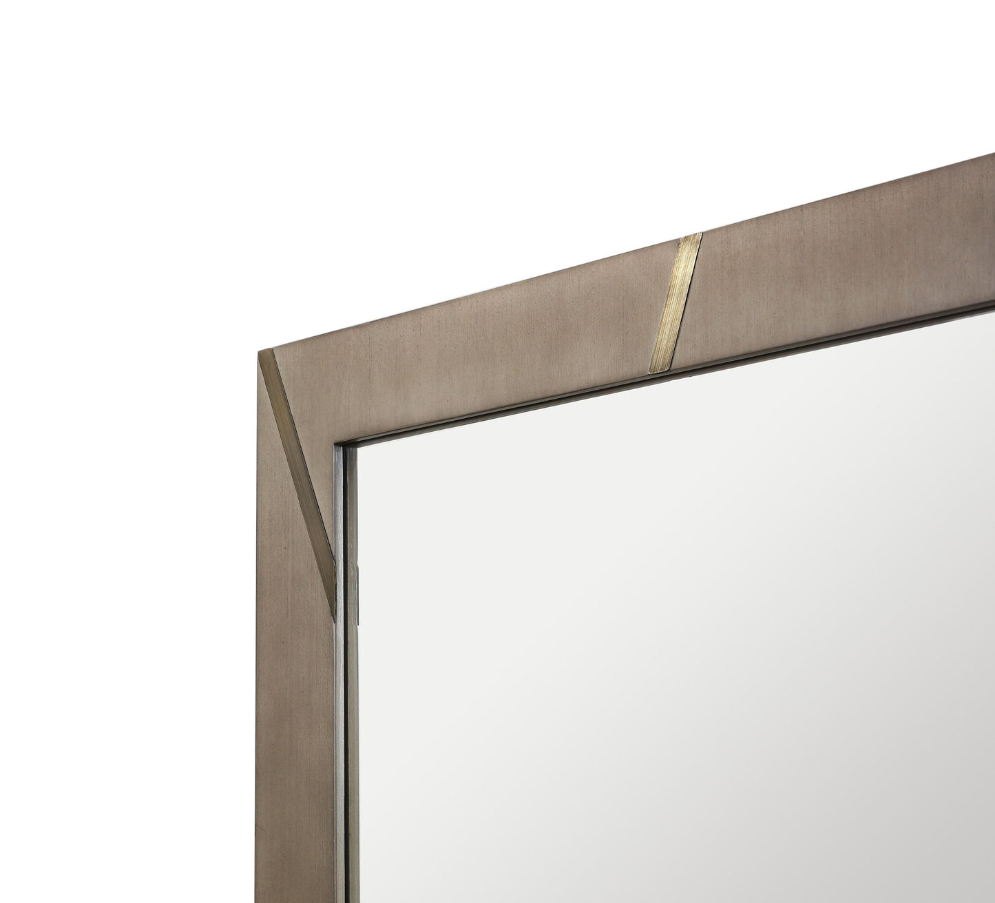 Modrest Nixa - Modern Beige Velvet + Brushed Bronze + Birch Bedroom Set
