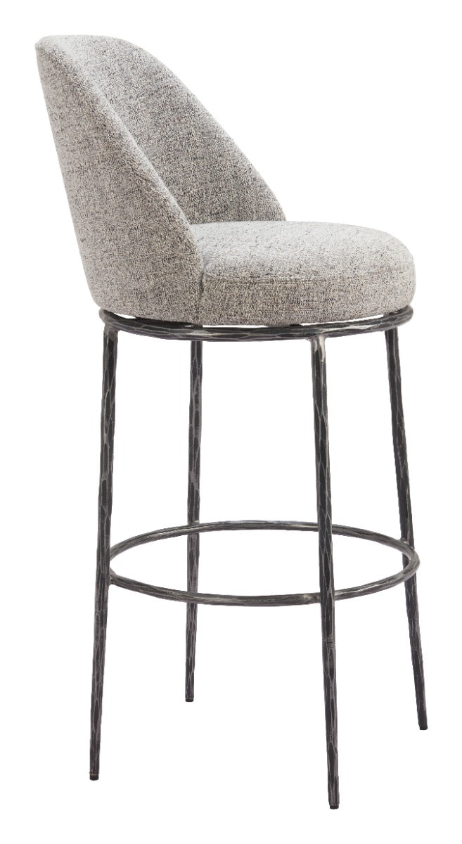 Nordhavn Swivel Barstool Gray β Stylish and Comfortable Gray Swivel Barstool for Modern Kitchens or Bars