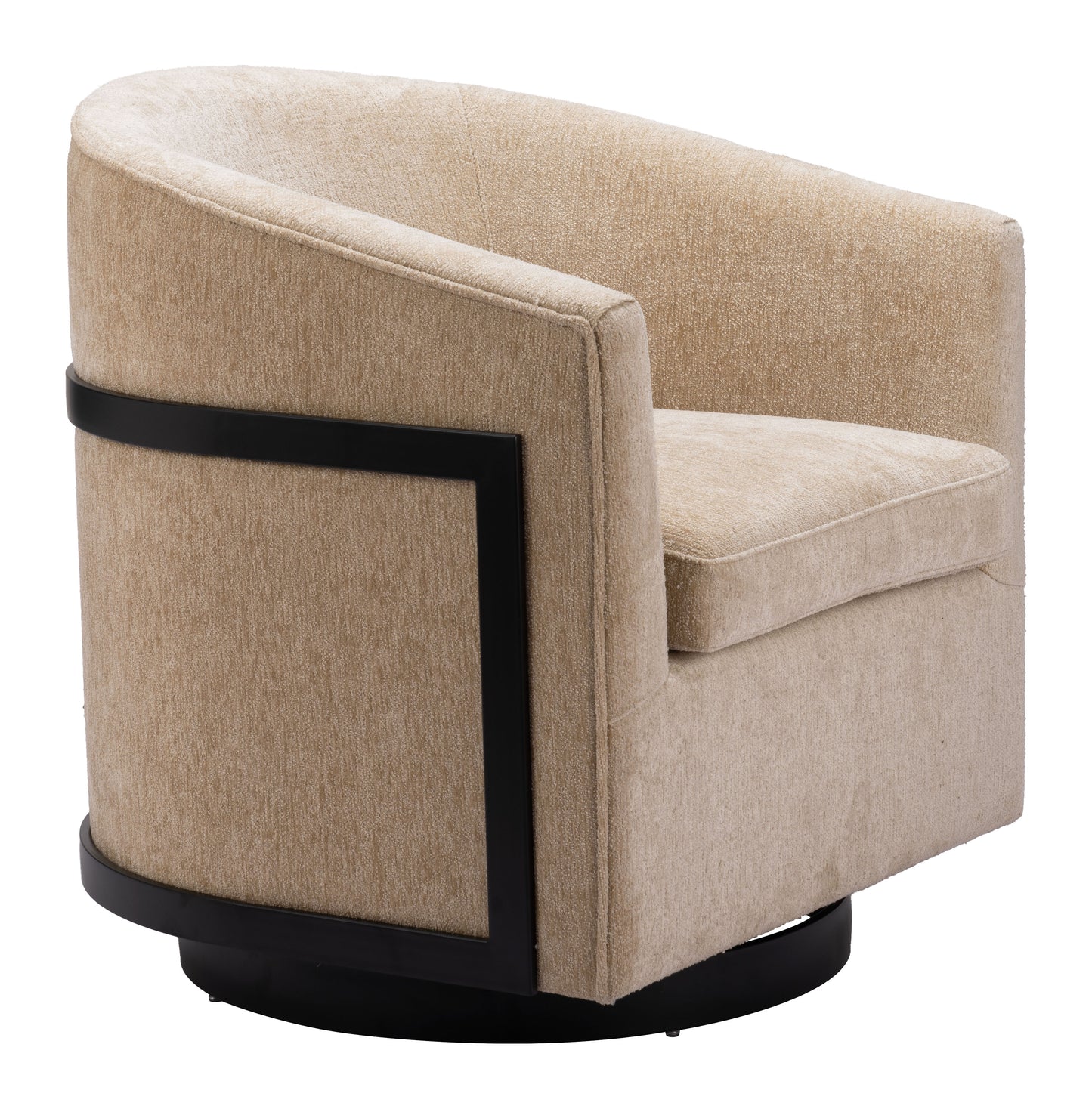 Hanko Swivel Chair - Golden Beige Elegant and Comfortable Swivel Chair for Contemporary Living Rooms