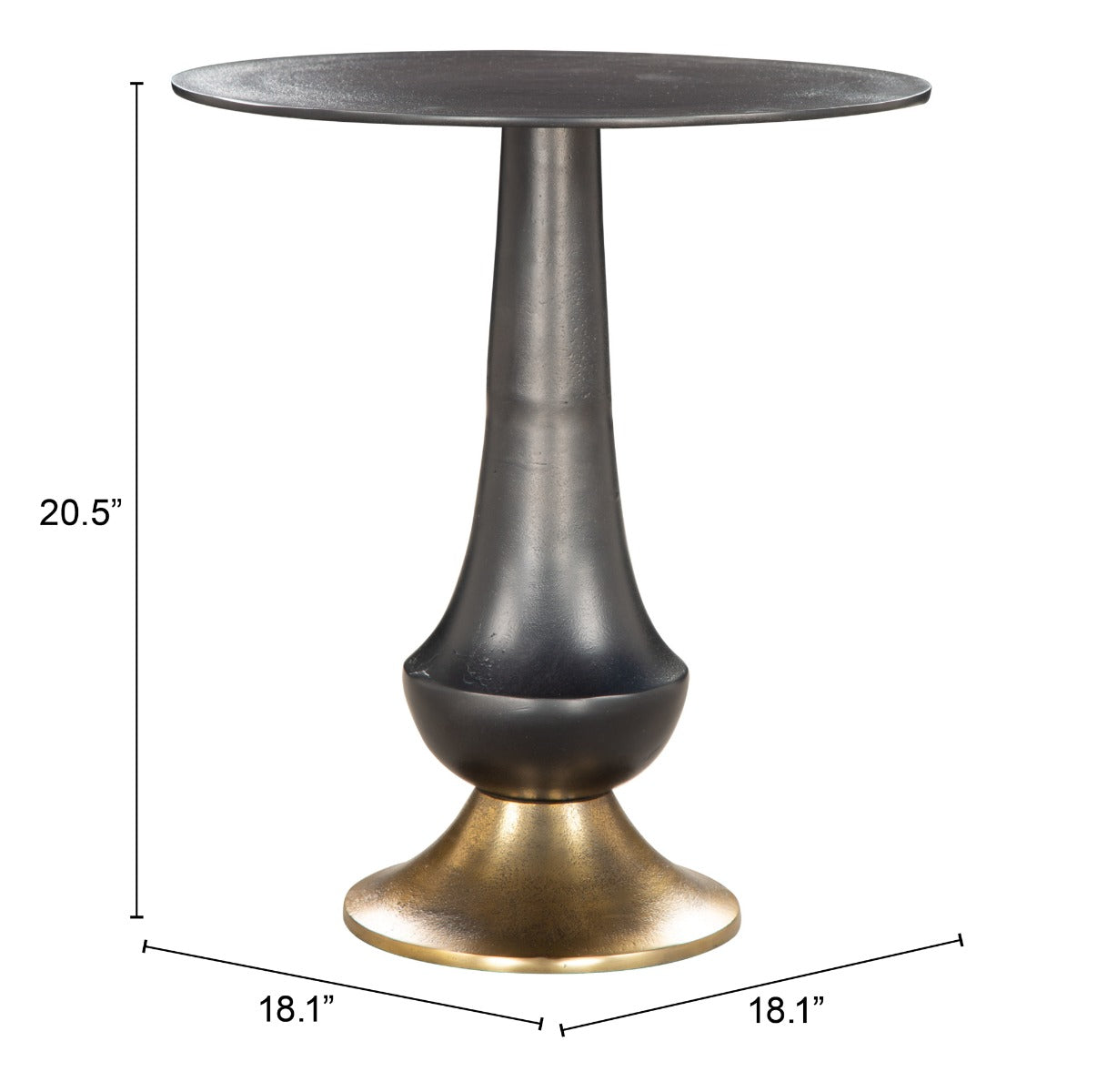 Tasse Side Table Black β Sleek and Modern Black Accent for Living Room or Bedroom Decor