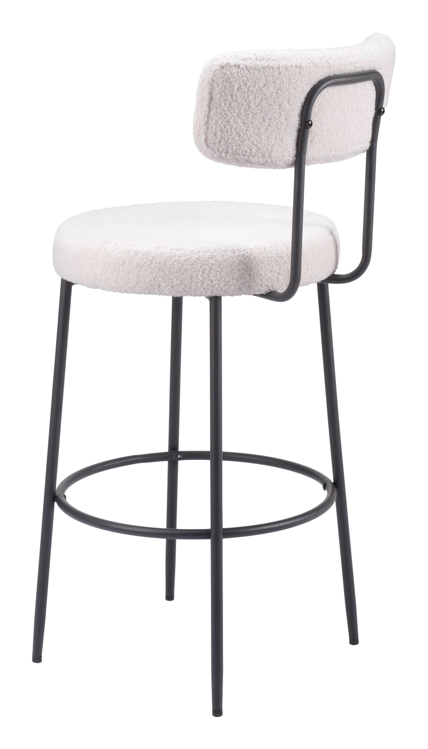 Blanca Barstool Set of 2 - Stylish Ivory Design for Contemporary Home Bars and Dining Areas