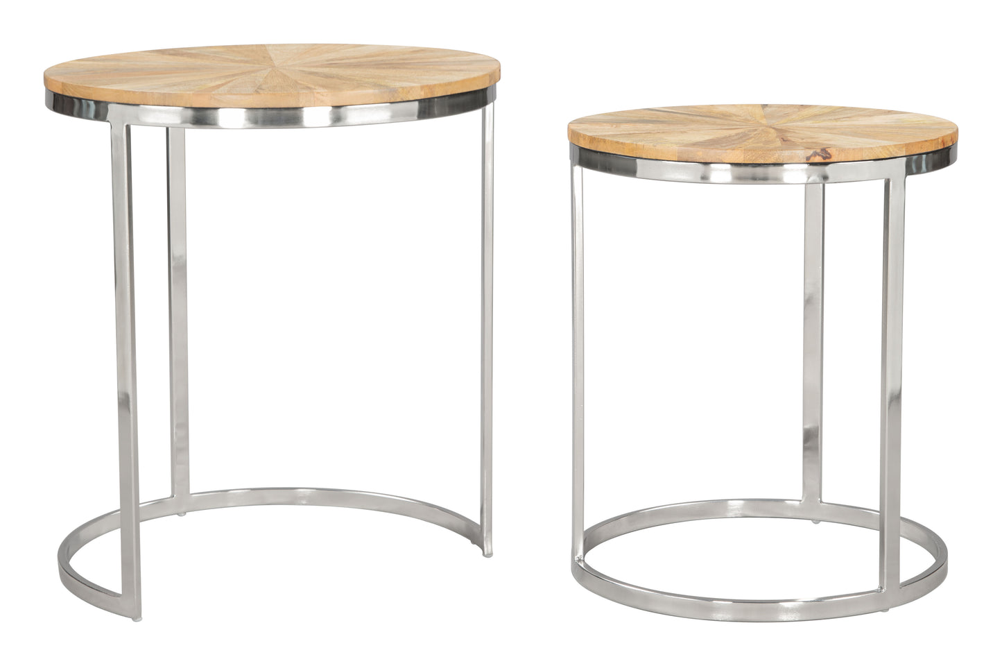 Bari Nesting Table Set (2-Piece) - Chic Natural Design for Versatile Home Decor