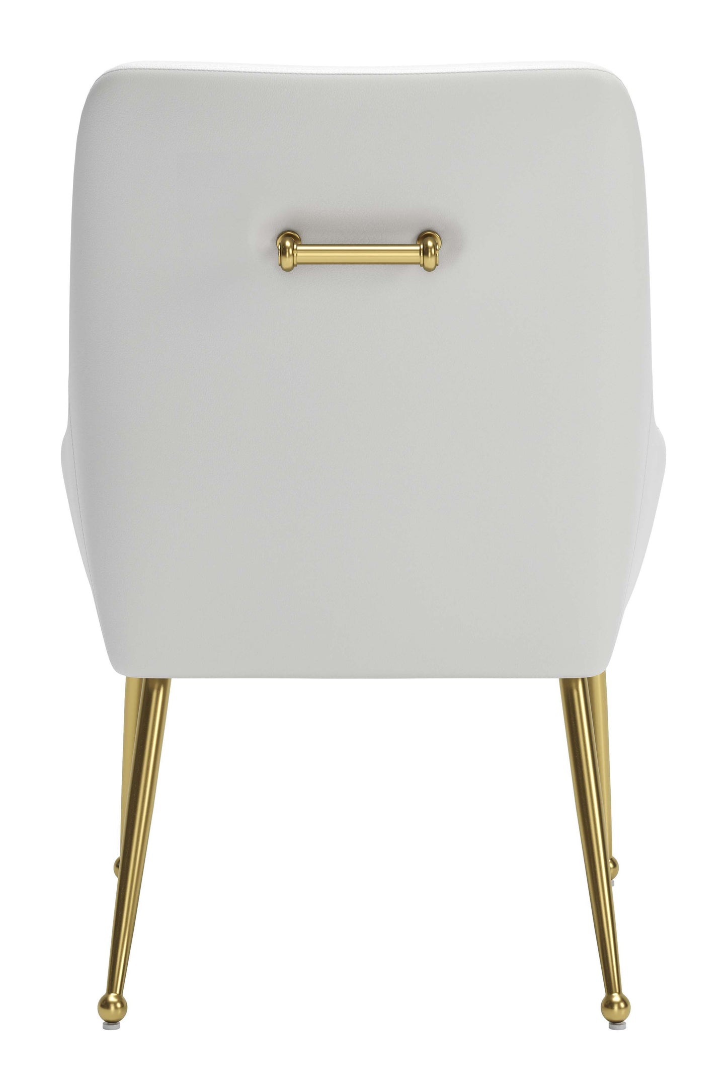 Maxine Dining Chair - Stylish White & Gold Design for Elegant Dining Rooms and Modern Decor