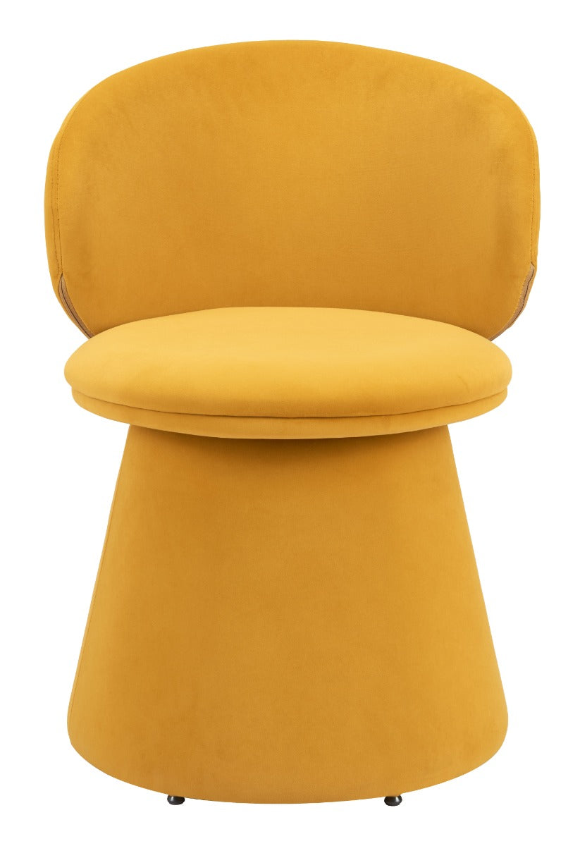 Oblic Swivel Dining Chair Orange β Modern and Comfortable Orange Swivel Chair for Dining Room or Kitchen