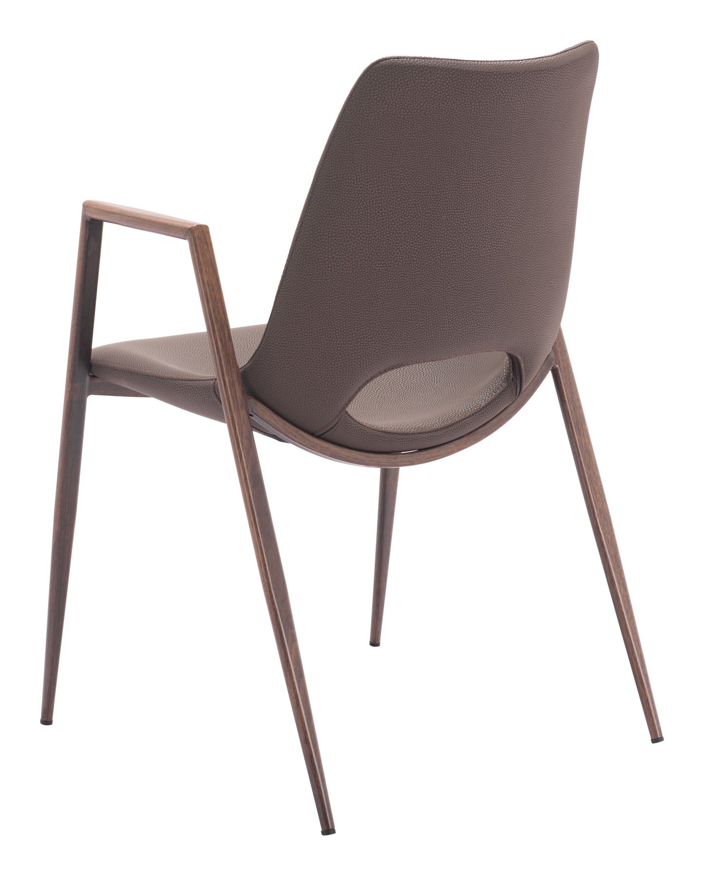 Desi Dining Chair Set of 2 - Chic Brown & Walnut Design for Modern Dining Rooms and Spaces