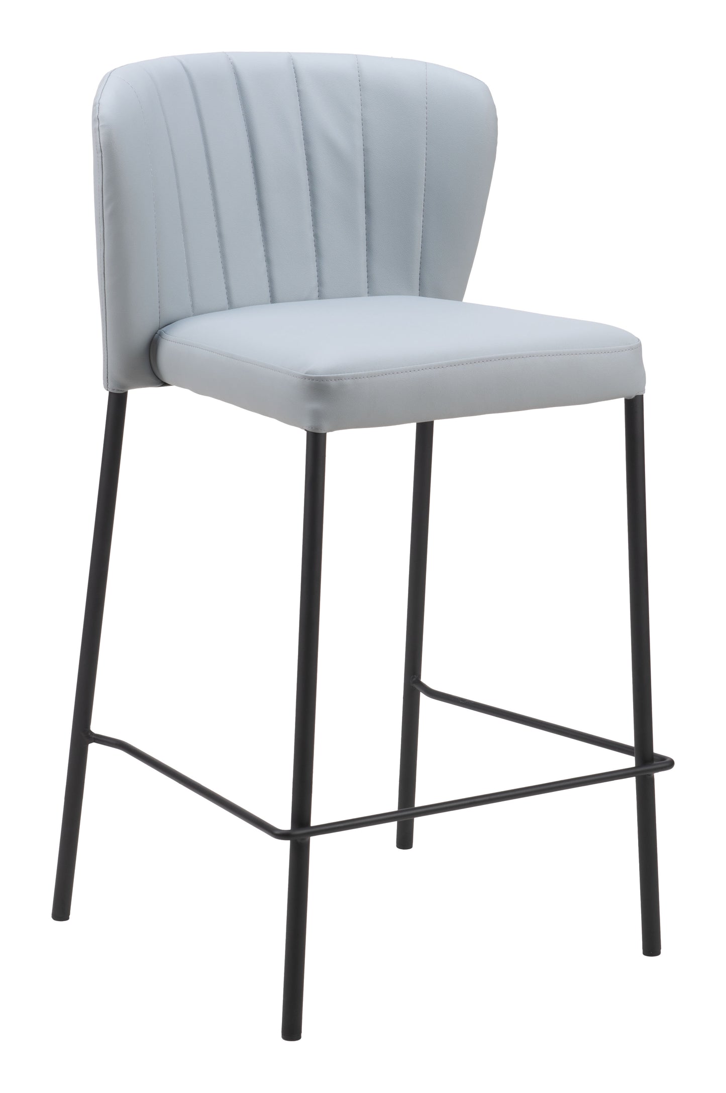 Linz Counter Stool Set of 2 - Contemporary Gray Design for Stylish Kitchens and Dining Spaces