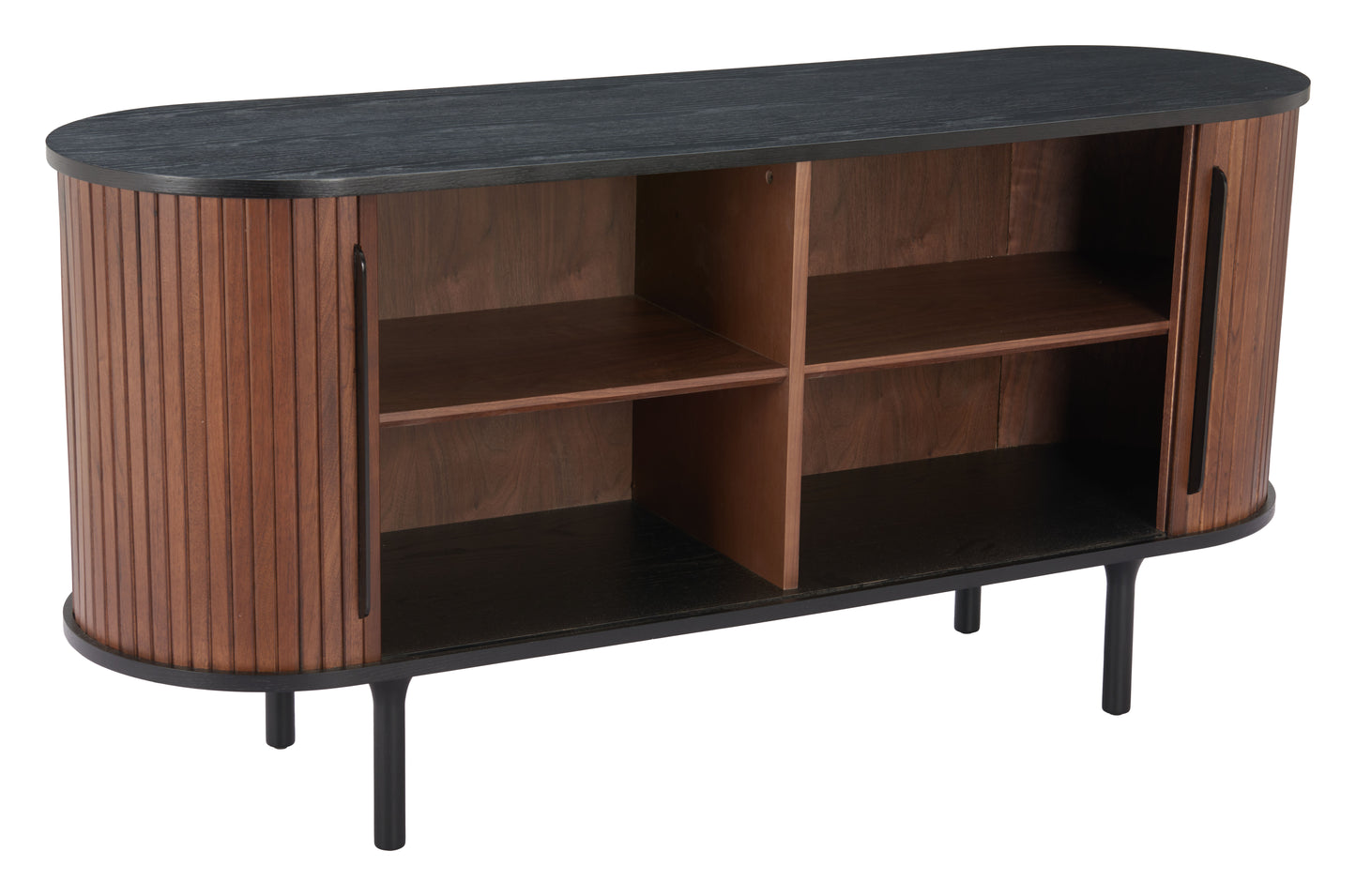 Koriana Sideboard Black & Walnut β Elegant Black & Walnut Sideboard for Contemporary Home Storage