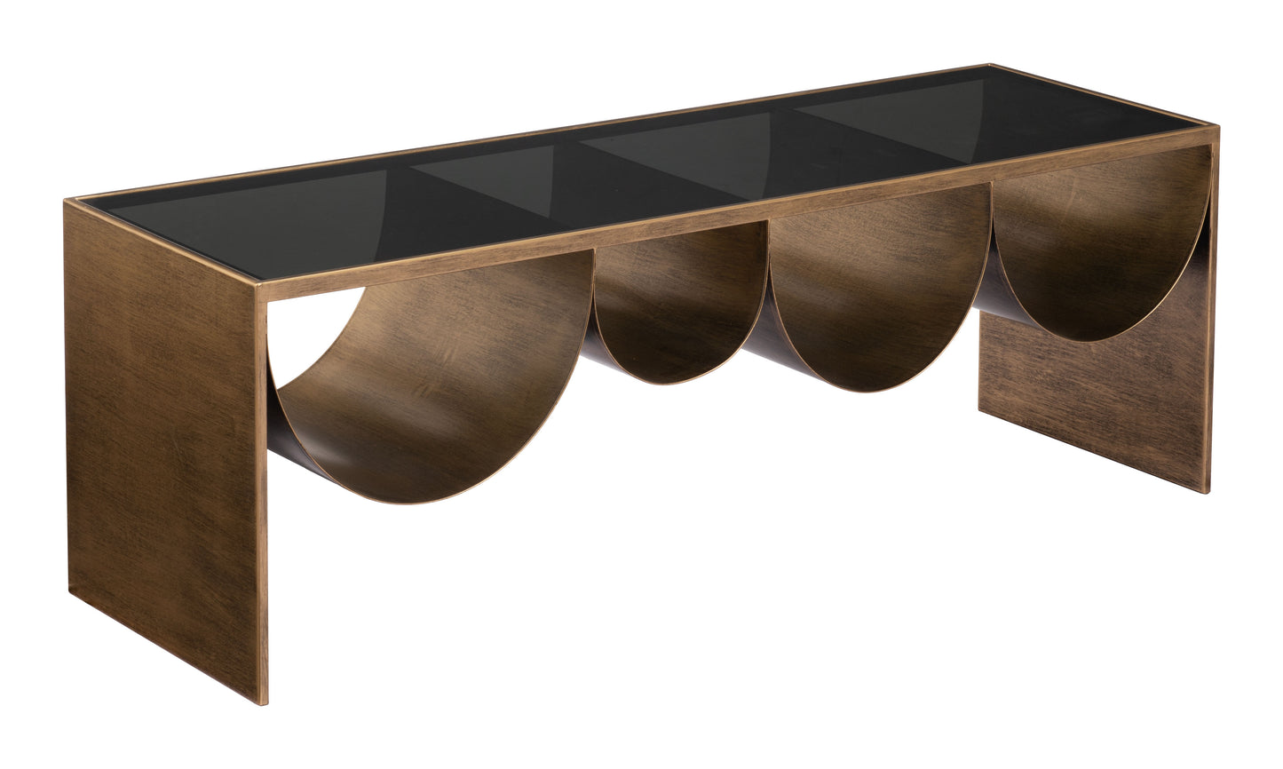 Reed Coffee Table - Brass & Black Sleek and Elegant Coffee Table for Contemporary Living Rooms