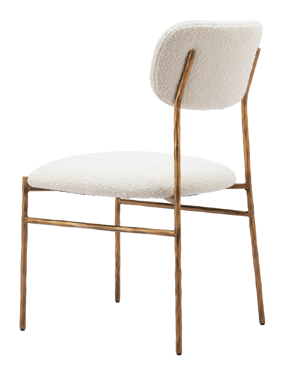 Sydhavnen Dining Chair Cream & Gold β Elegant Cream & Gold Dining Chair for Modern Dining Spaces