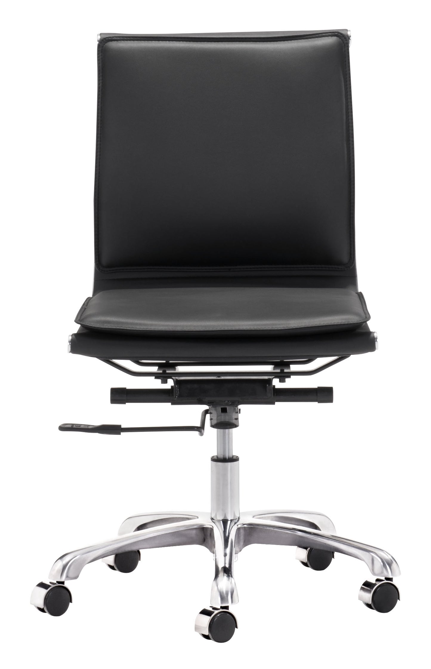 Lider Plus Armless Office Chair Black - Sleek & Comfortable Armless Office Chair with a Modern Black Upholstery for a Professional Look