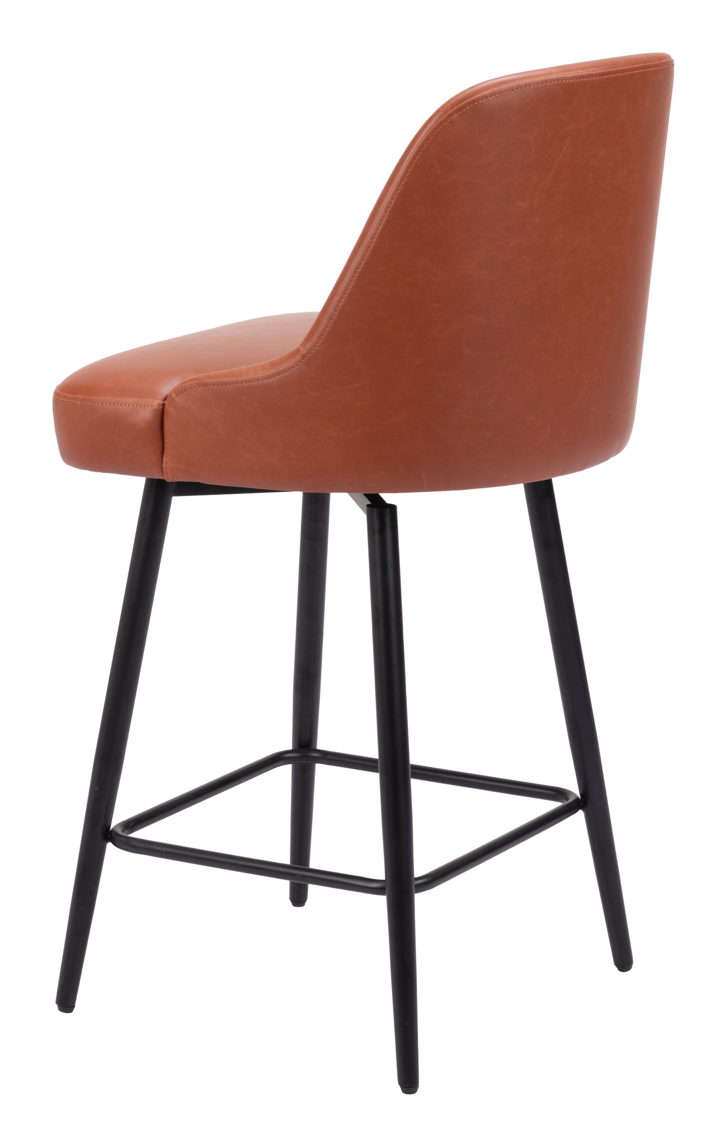 Keppel Swivel Counter Stool - Brown Sleek and Comfortable Swivel Stool for Modern Kitchens and Dining Areas