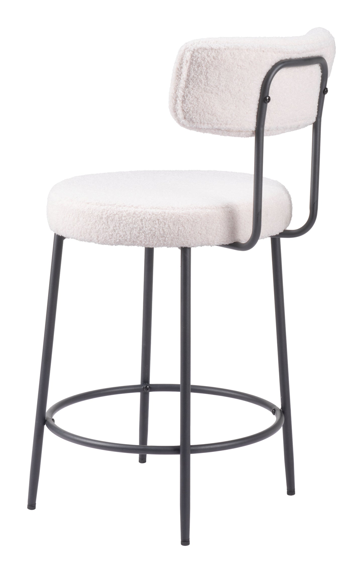 Blanca Counter Stool Set of 2 - Elegant Ivory Design for Modern Kitchens and Dining Spaces