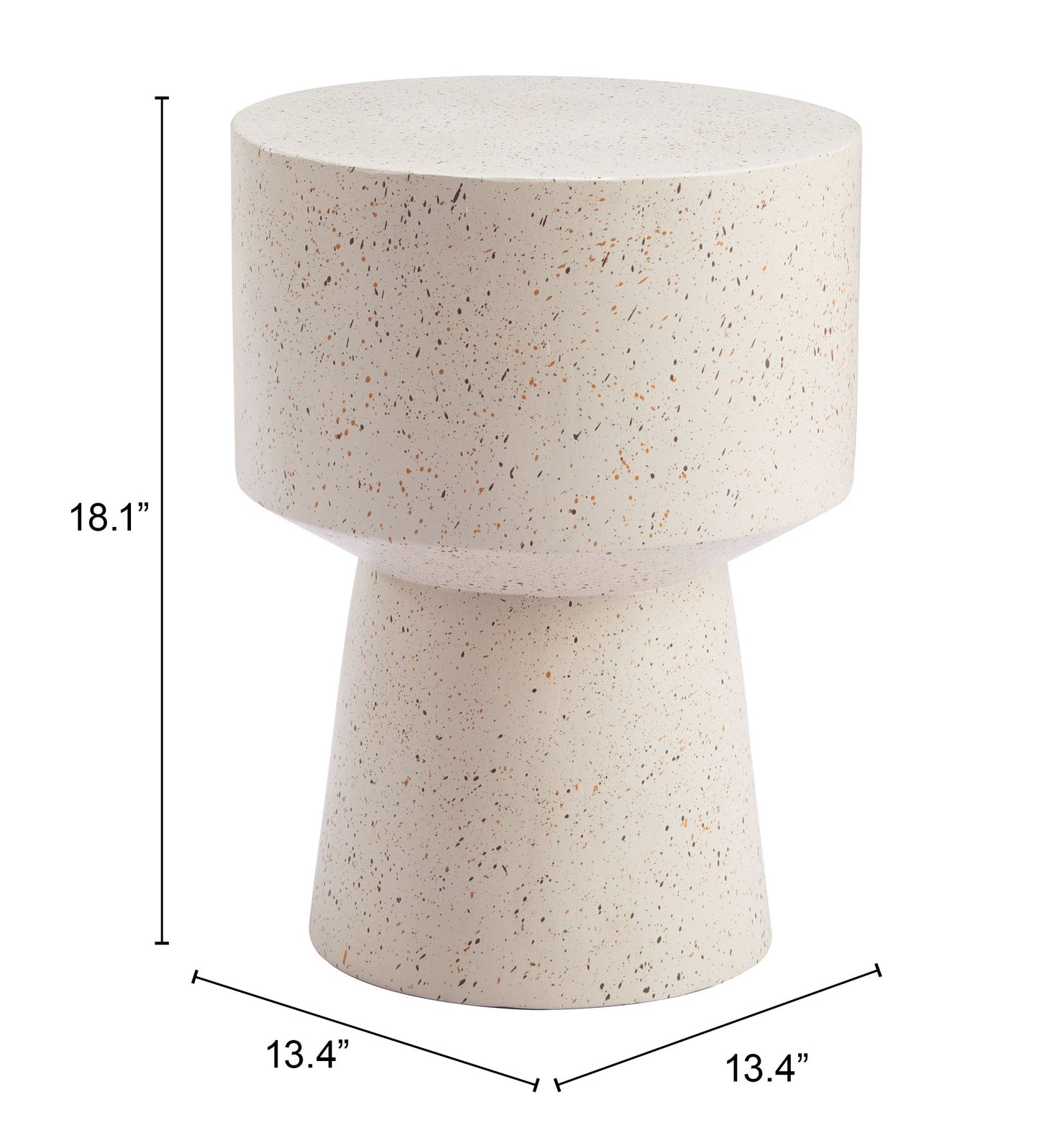 Masko Side Table Beige β Elegant and Versatile Beige Accent for Living Room or Bedroom Decor