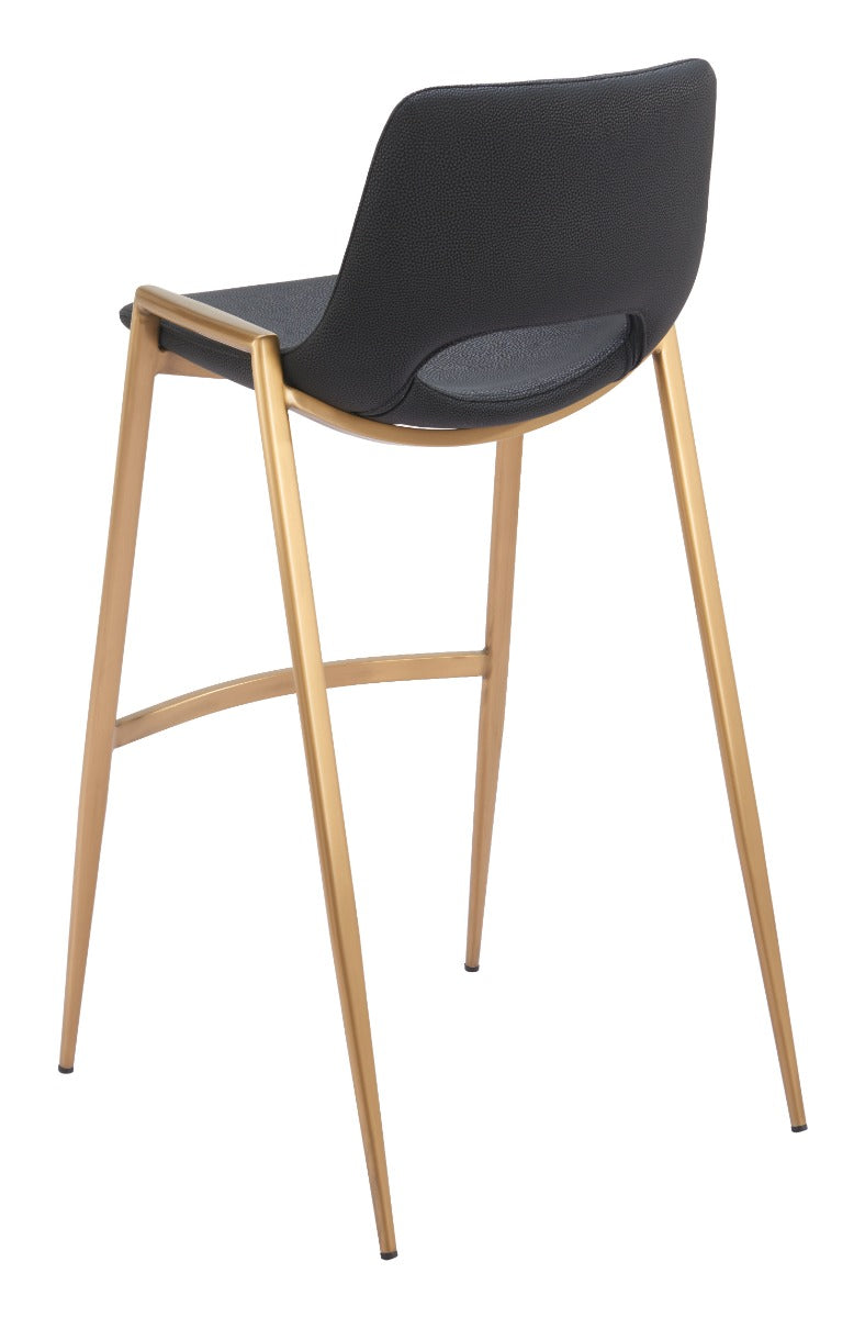 Desi Barstool (Set of 2) Black & Gold