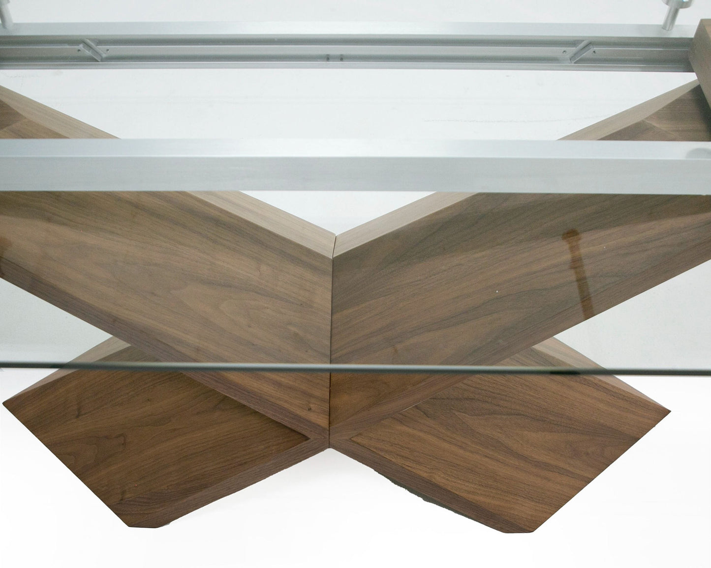 Modrest Scott - Modern Walnut and Glass Extendable 70.5"/106" Dining Table