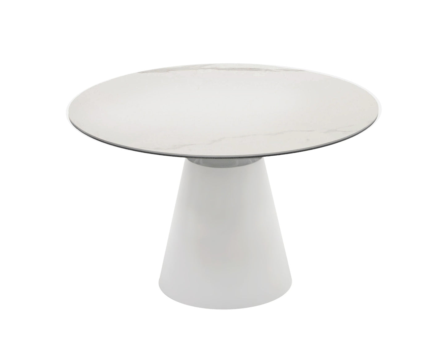 Modrest Edith - Modern Round White Ceramic Dining Table