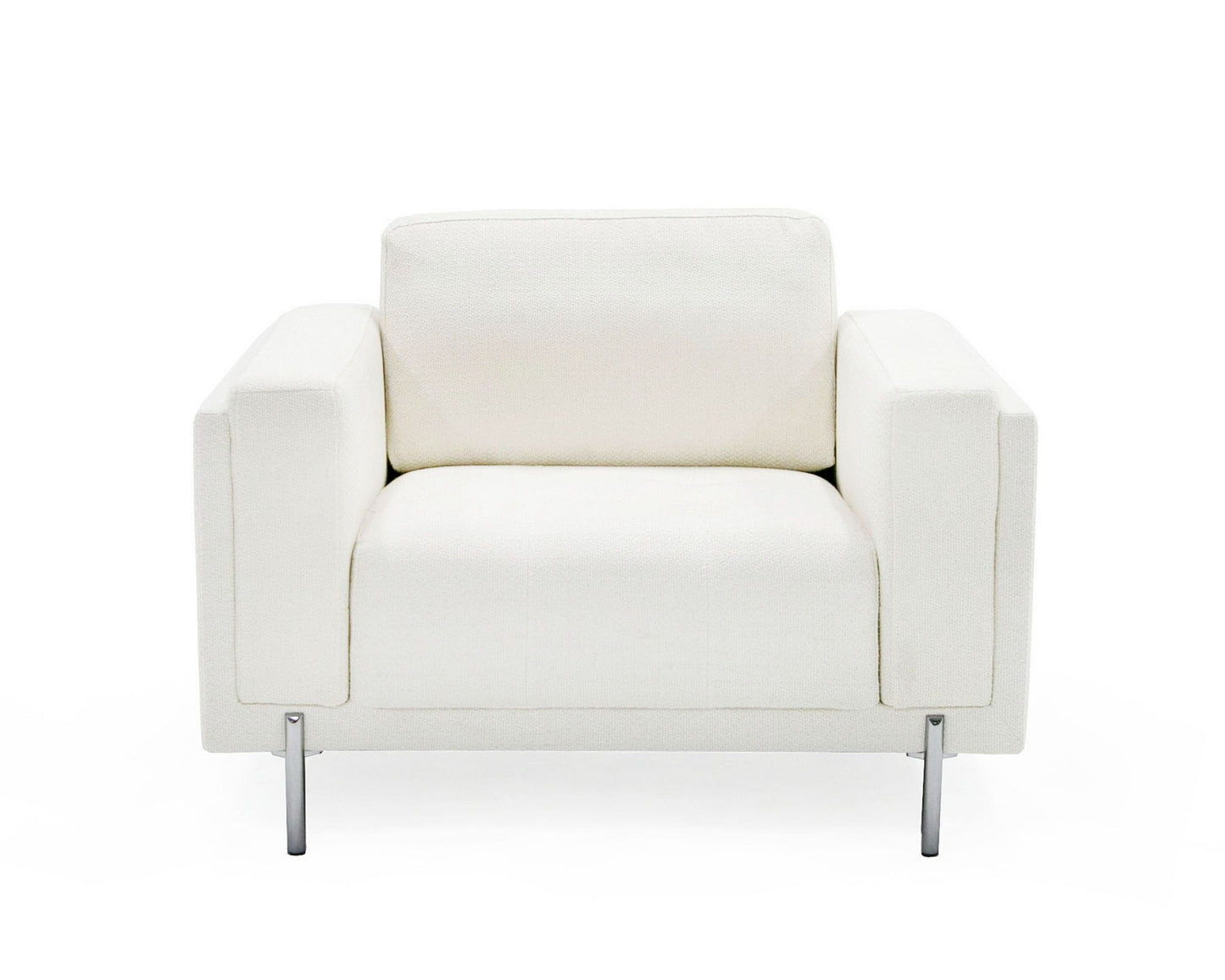 Divani Casa Schmidt Modern Off White Fabric Sofa + 2 Chairs A Sleek Combination of Luxurious Comfort and Contemporary Design for Sophisticated Living Spaces