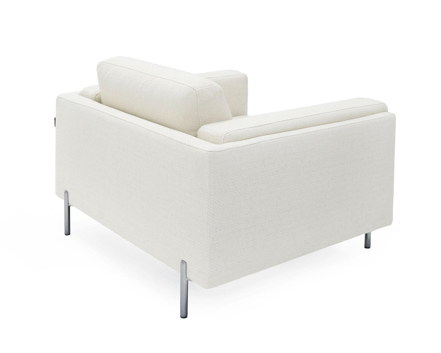 Divani Casa Schmidt Modern Off White Fabric Sofa + 2 Chairs A Sleek Combination of Luxurious Comfort and Contemporary Design for Sophisticated Living Spaces