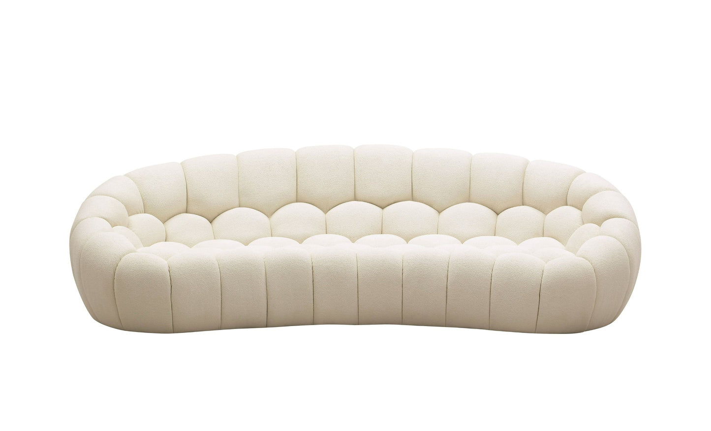 Divani Casa Yolonda - Modern Curved Off-White Fabric Sofa Set