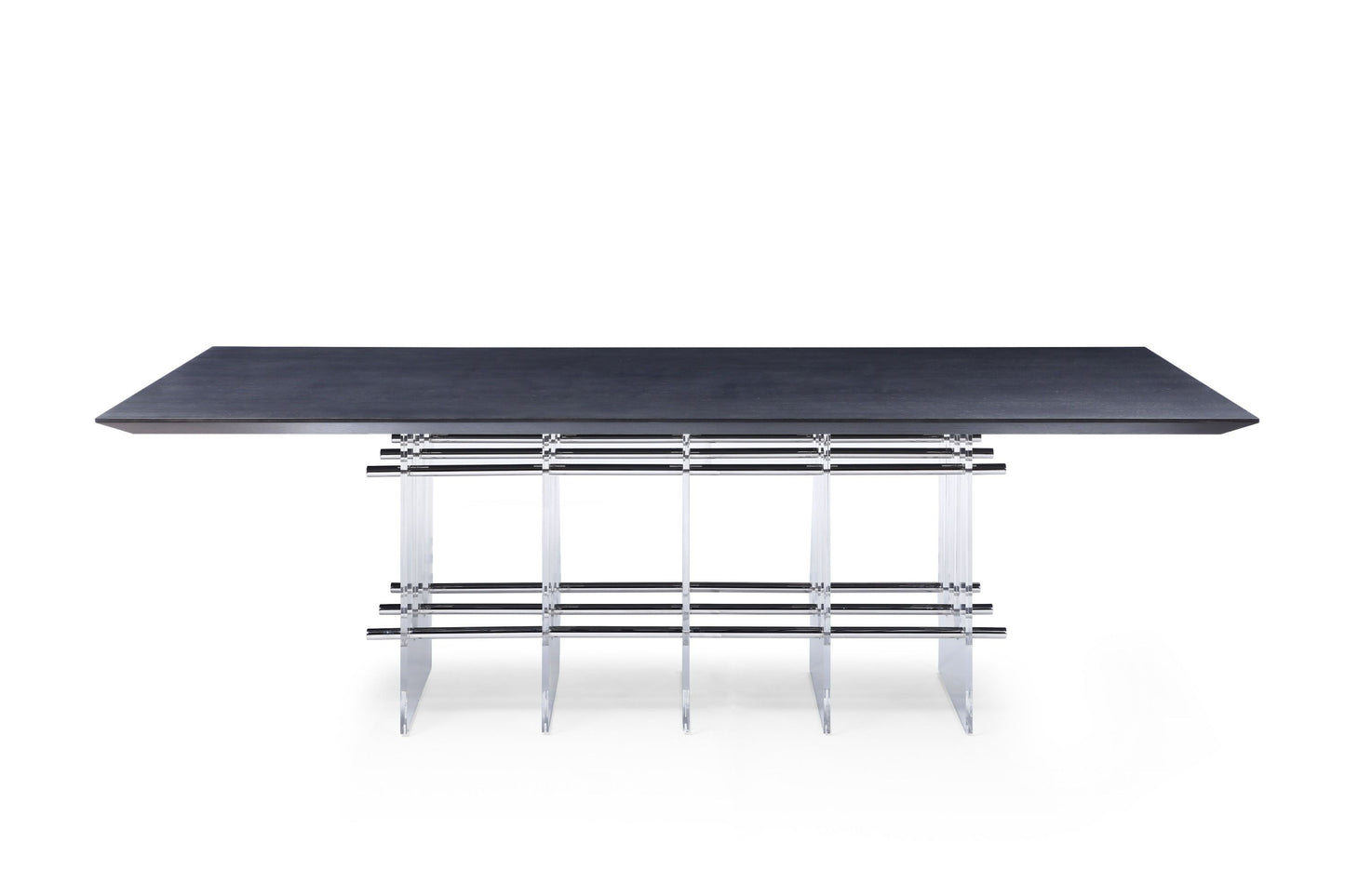 Modrest Inverness - Contemporary Black Oak + Acrylic Dining Table