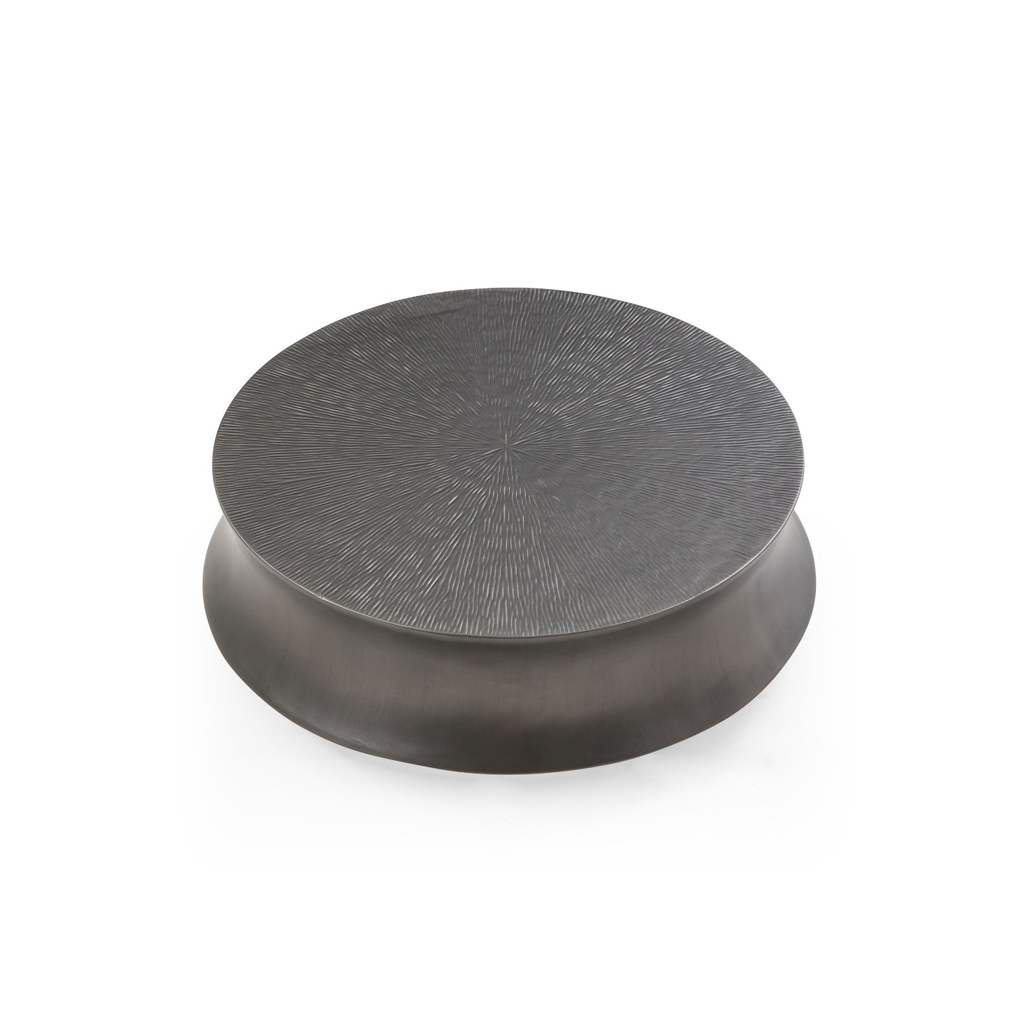 Modrest Airdrie Modern Antique Grey Round Coffee Table Set β Chic Contemporary Living Room Collection