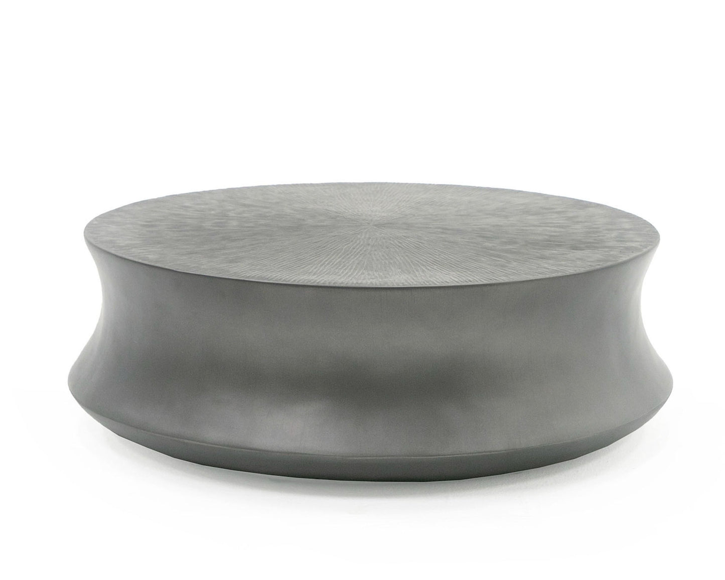 Modrest Airdrie - Modern Antique Grey Small Round Coffee Table