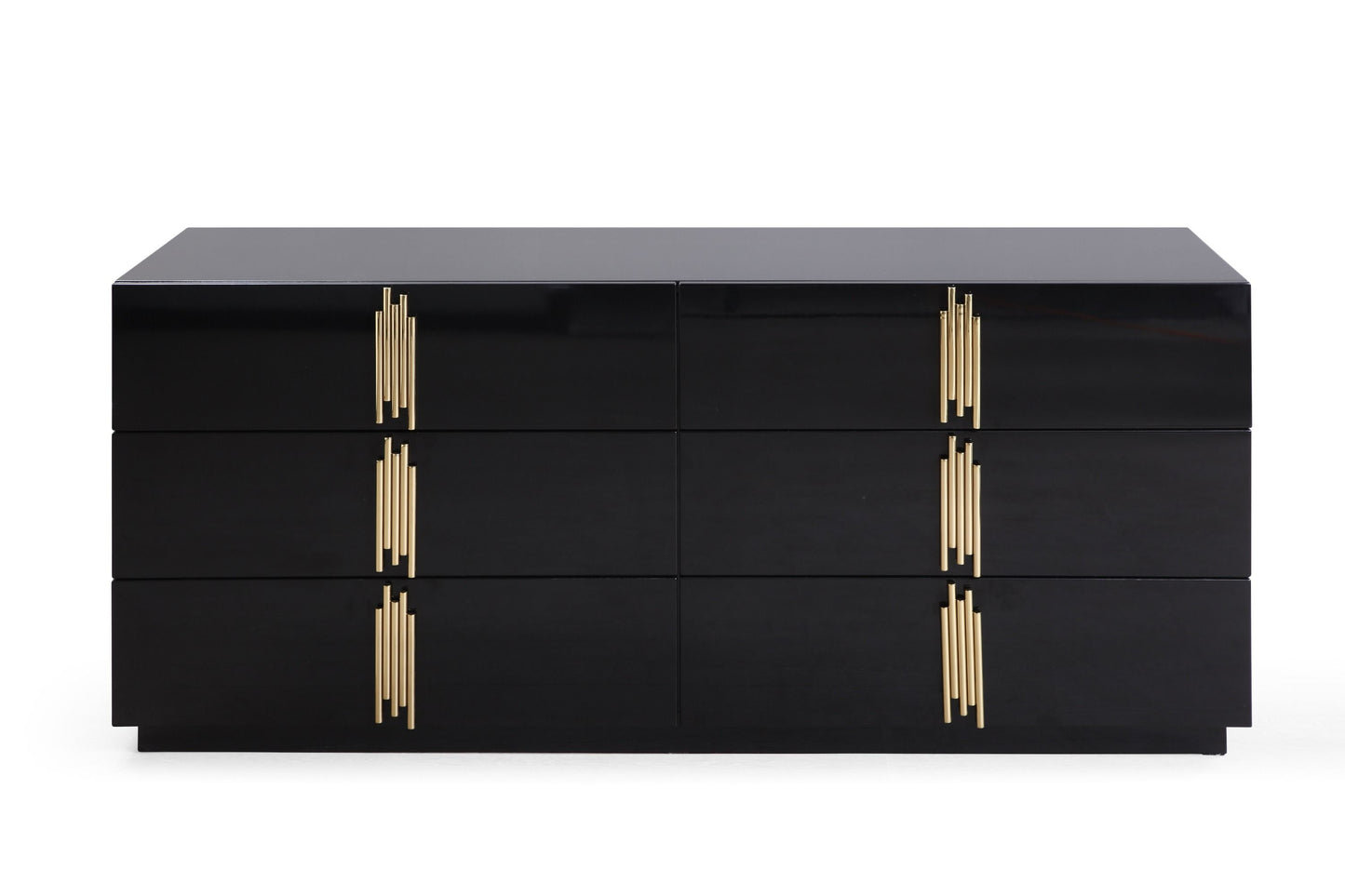 Modrest Token - Modern Black + Gold Wide Dresser
