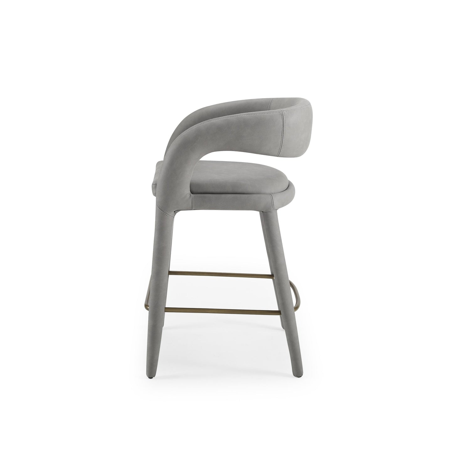 Faerron Modern Grey Leatherette Counter Chair